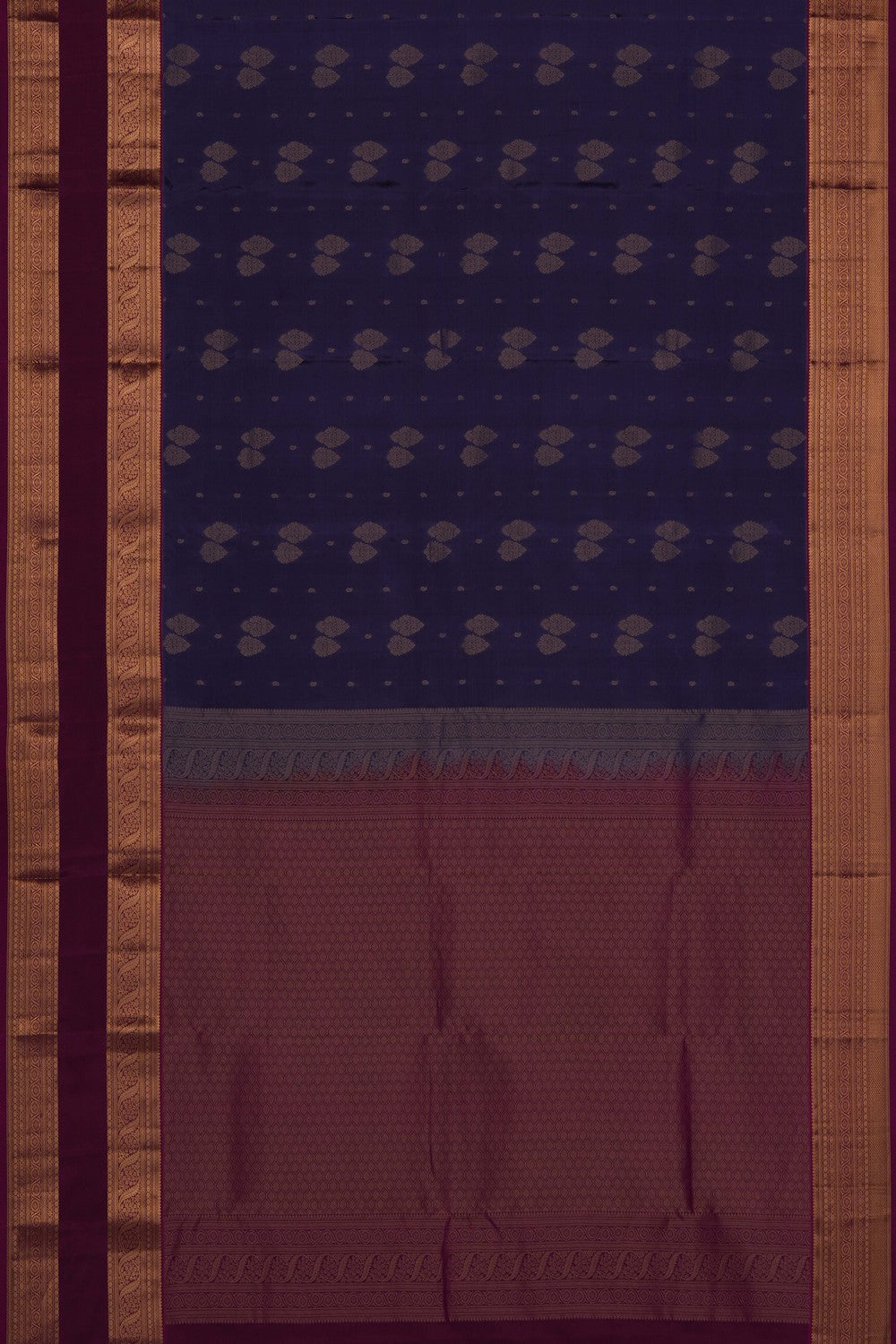 Image of Smoky Purple South Silk Saree