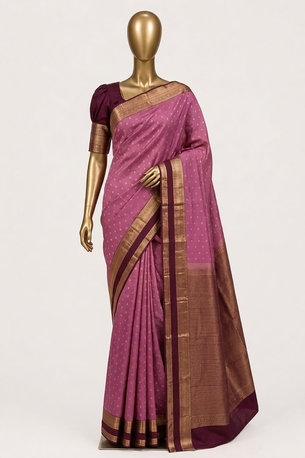 Image of Pink South Silk Saree