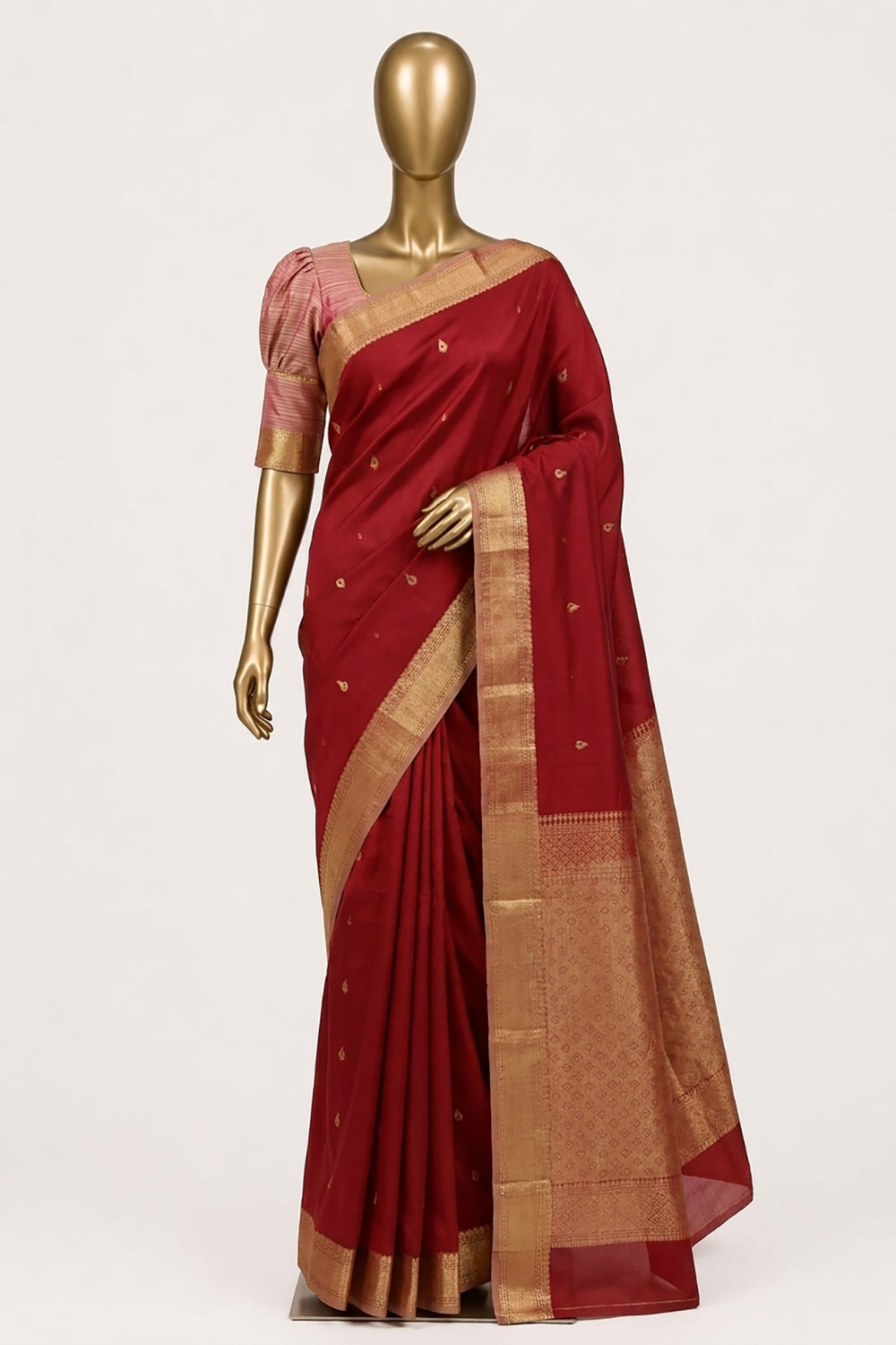 Image of Red South Silk Saree