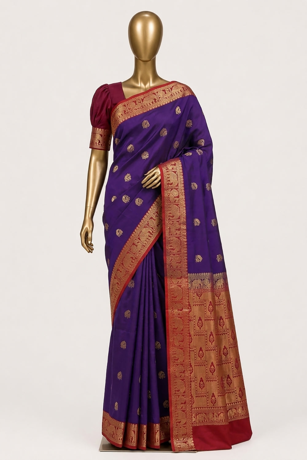 Image of Royal Purple South Silk Saree