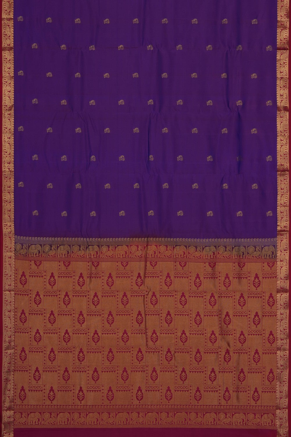 Image of Royal Purple South Silk Saree