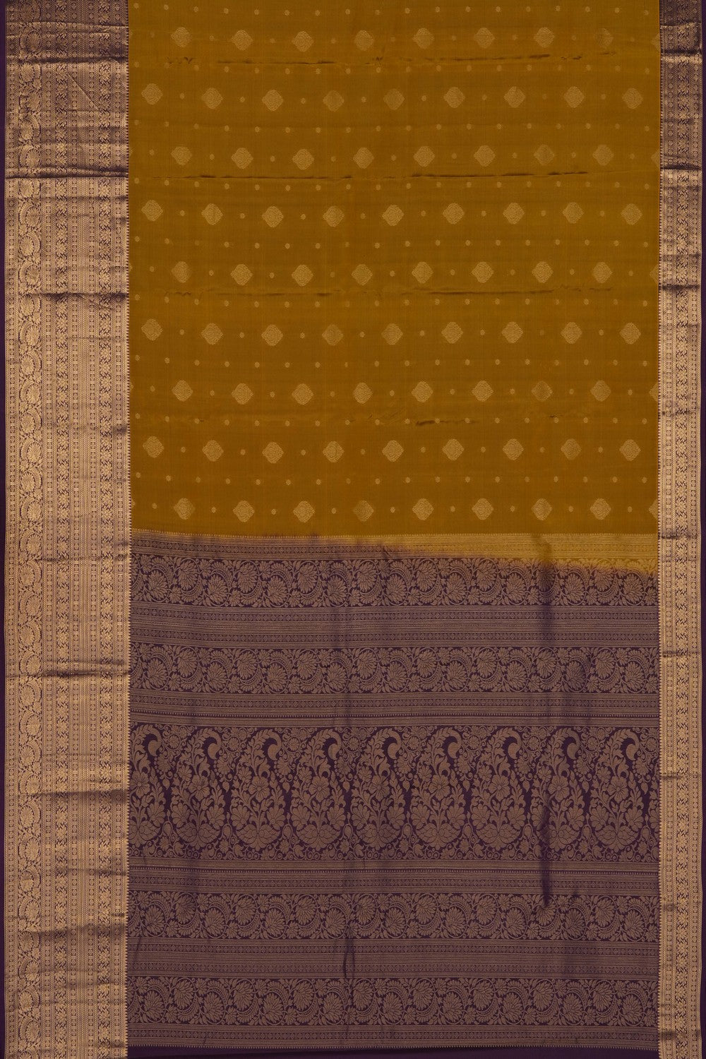 Image of Fenugreek Green South Silk Saree