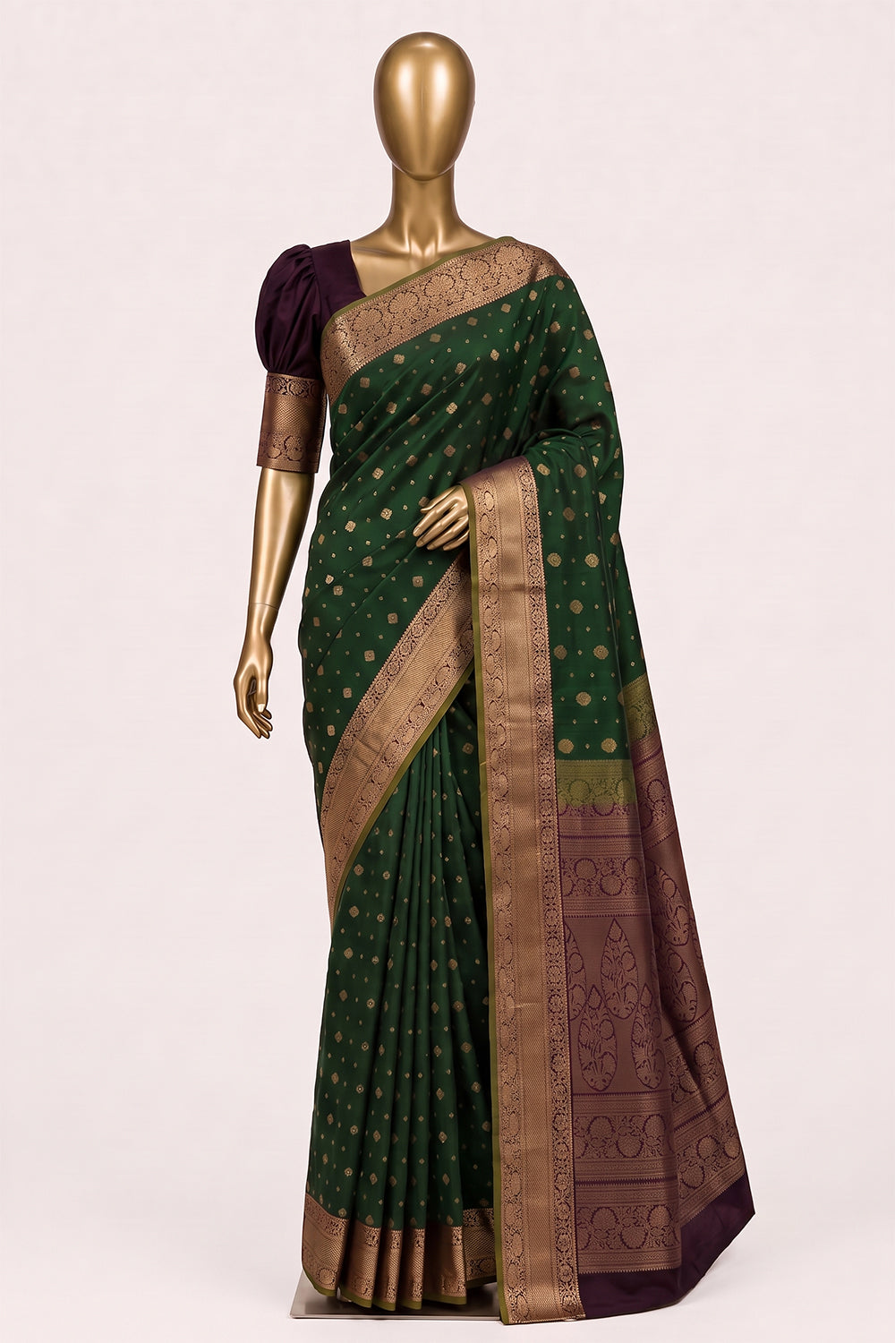 Image of Green South Silk Saree