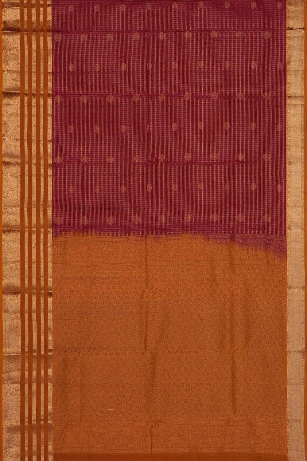 Image of Pink South Silk Kattam Saree