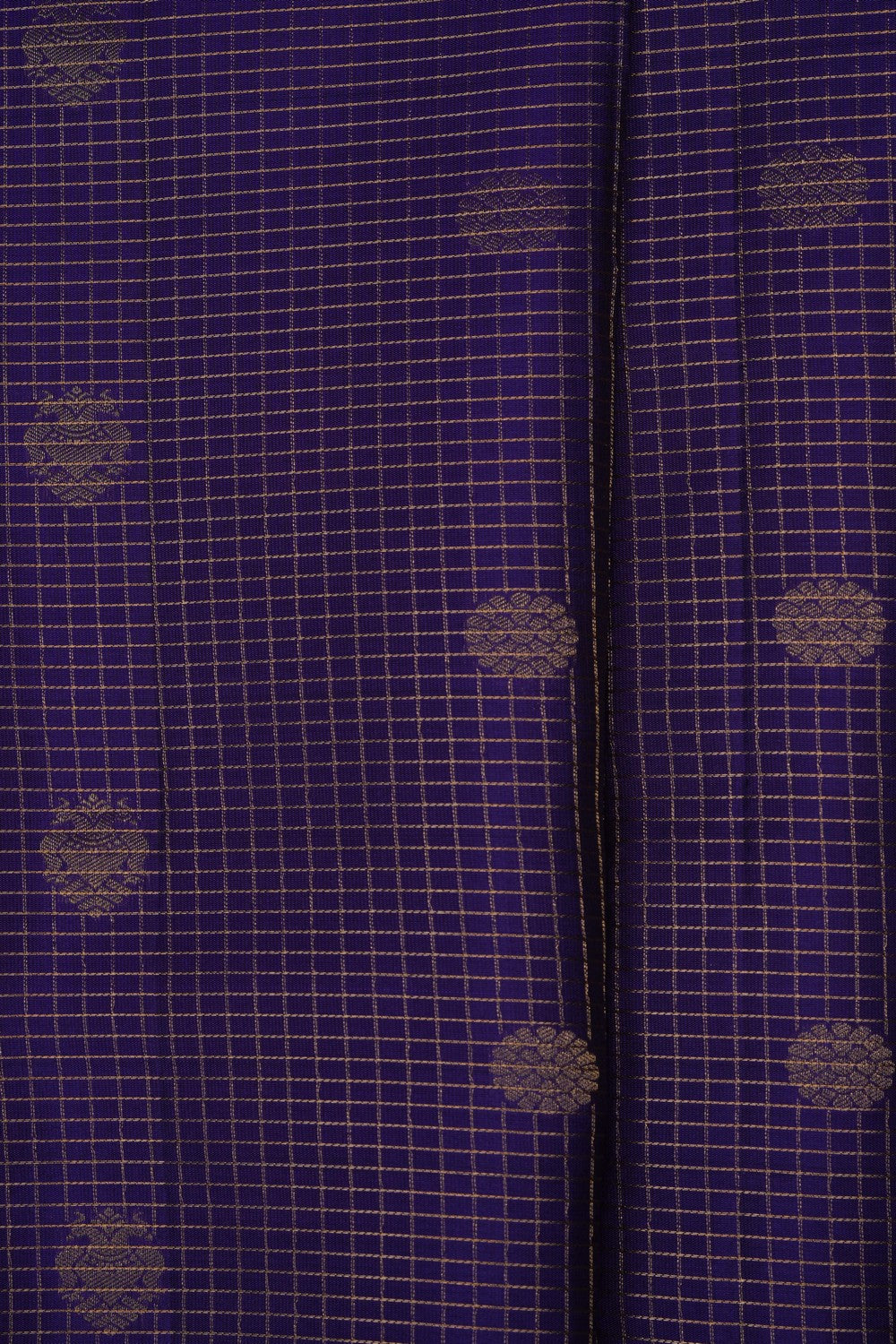 Image of Royal Purple South Silk Kattam Saree