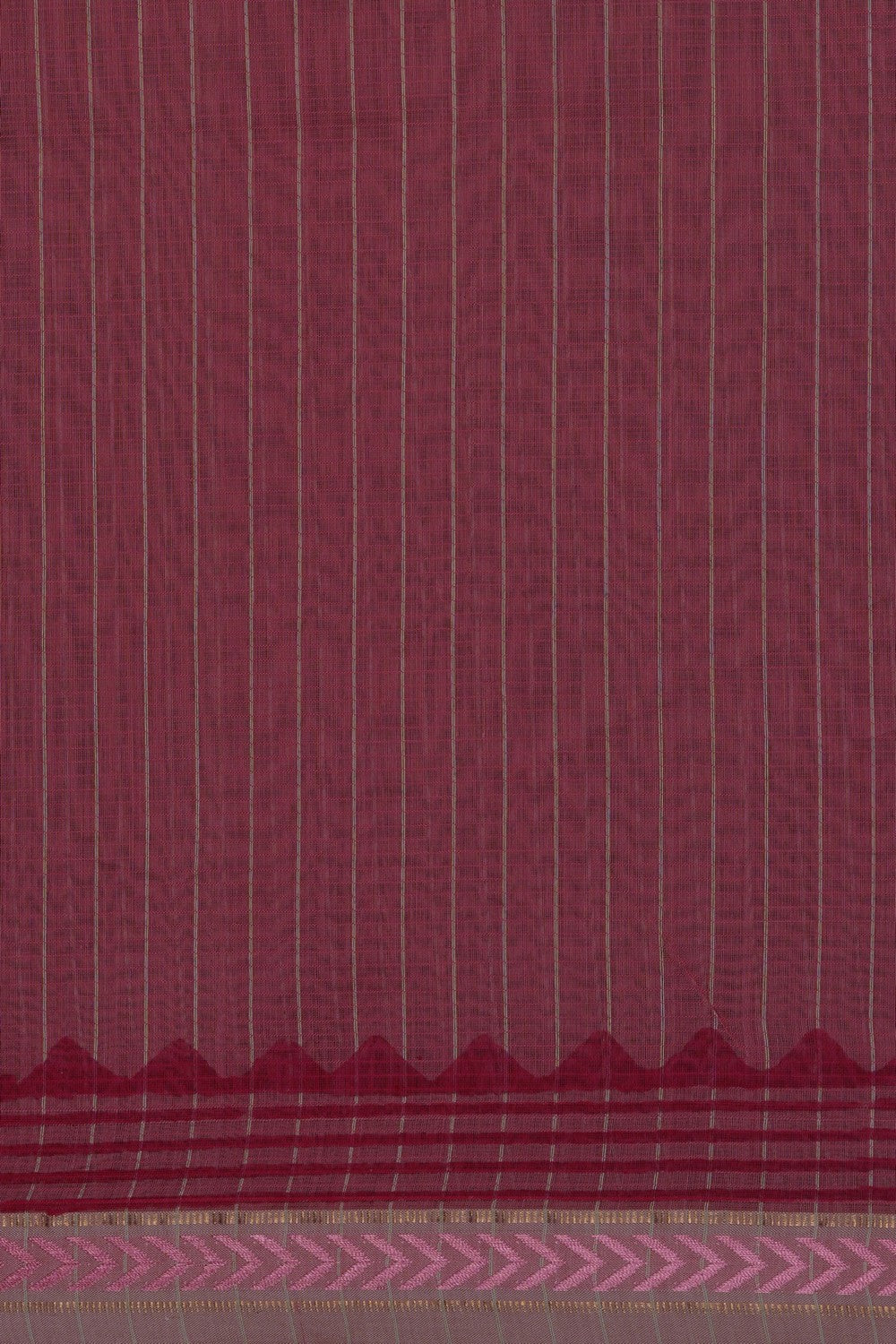 Image of Pink Leafy Printed Silk Cotton Saree