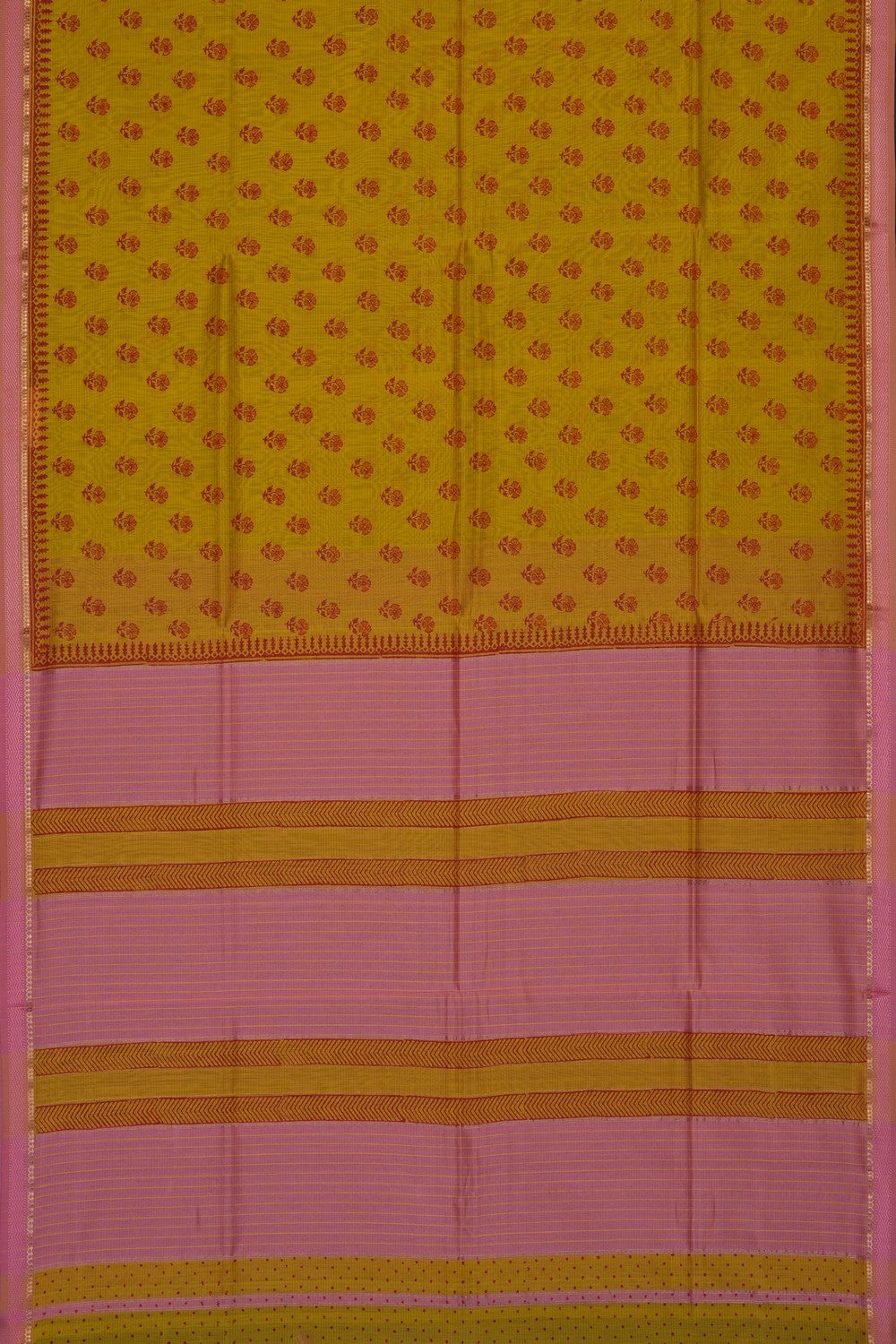 Image of Floral Printed Silk Cotton Saree