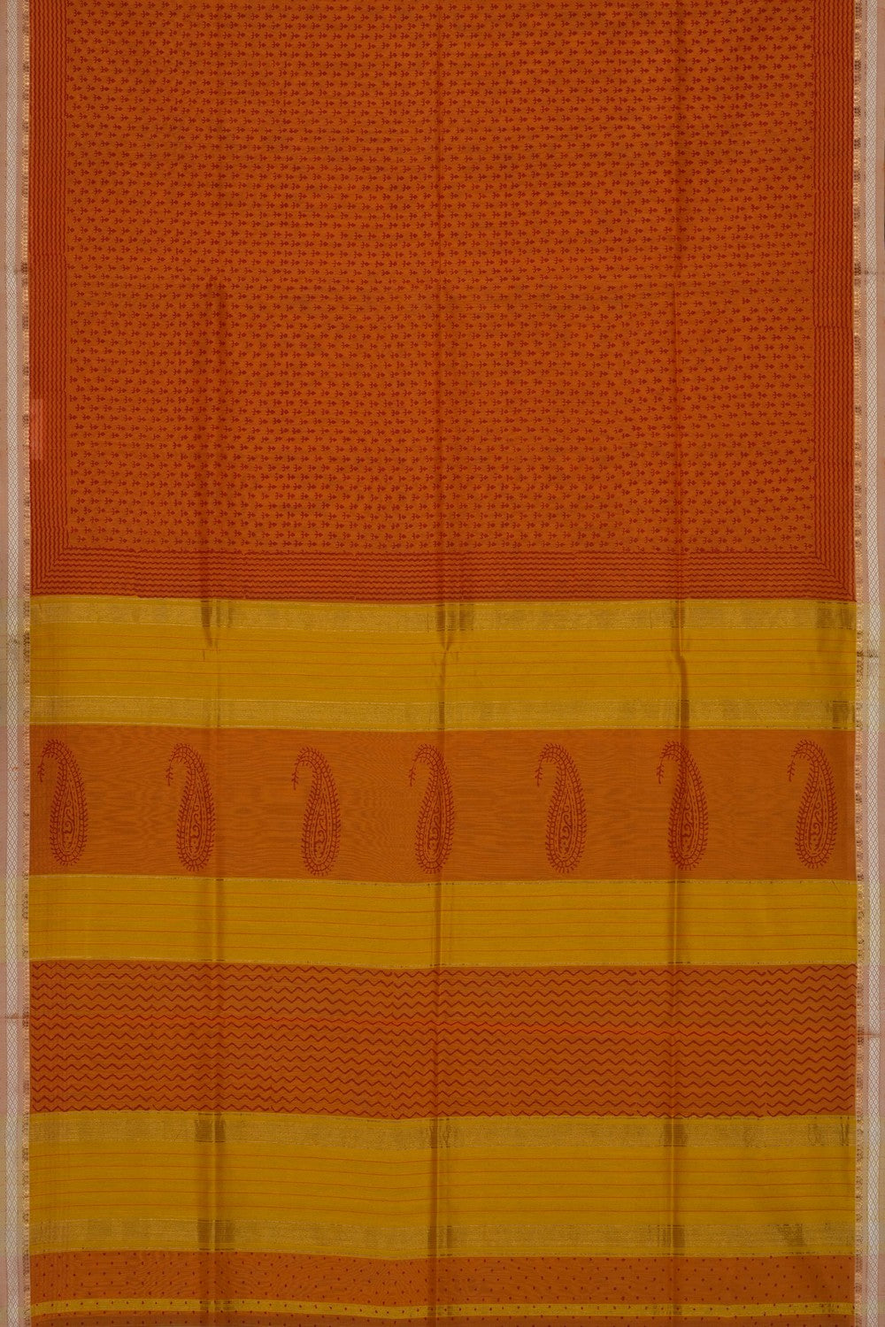 Image of Floral Printed Silk Cotton Saree
