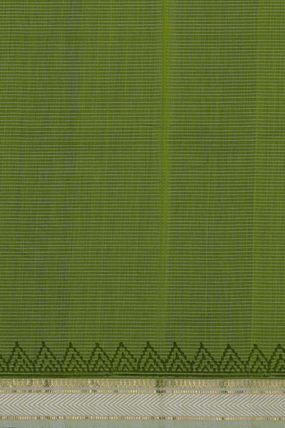 Image of Spring Green Floral Printed Silk Cotton Saree