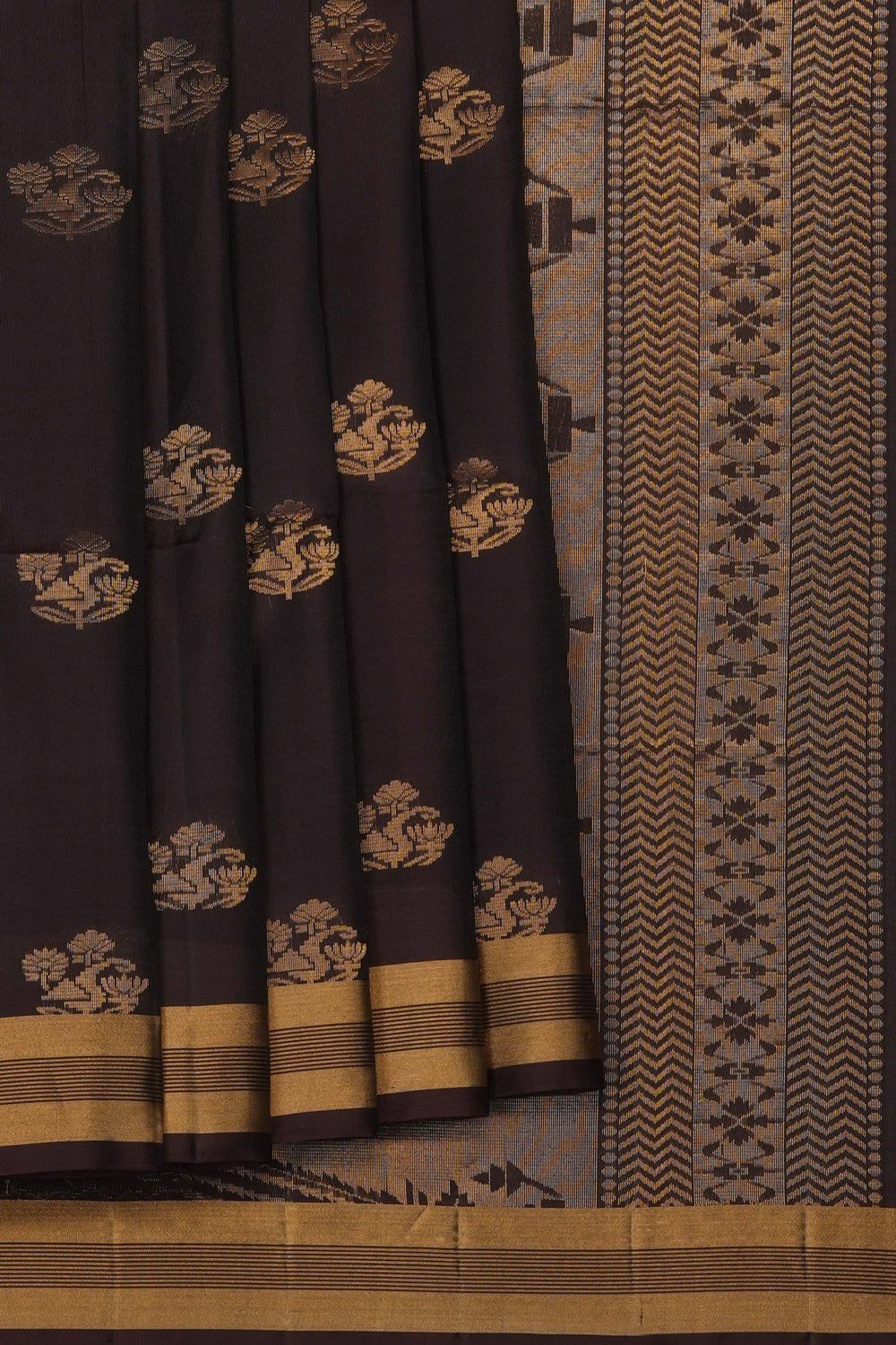 Image of Brown South Silk Saree