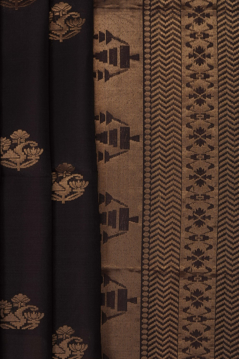 Image of Brown South Silk Saree