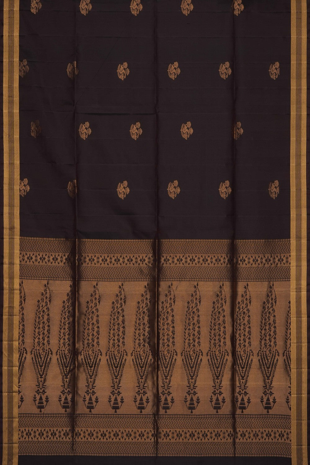 Image of Brown South Silk Saree