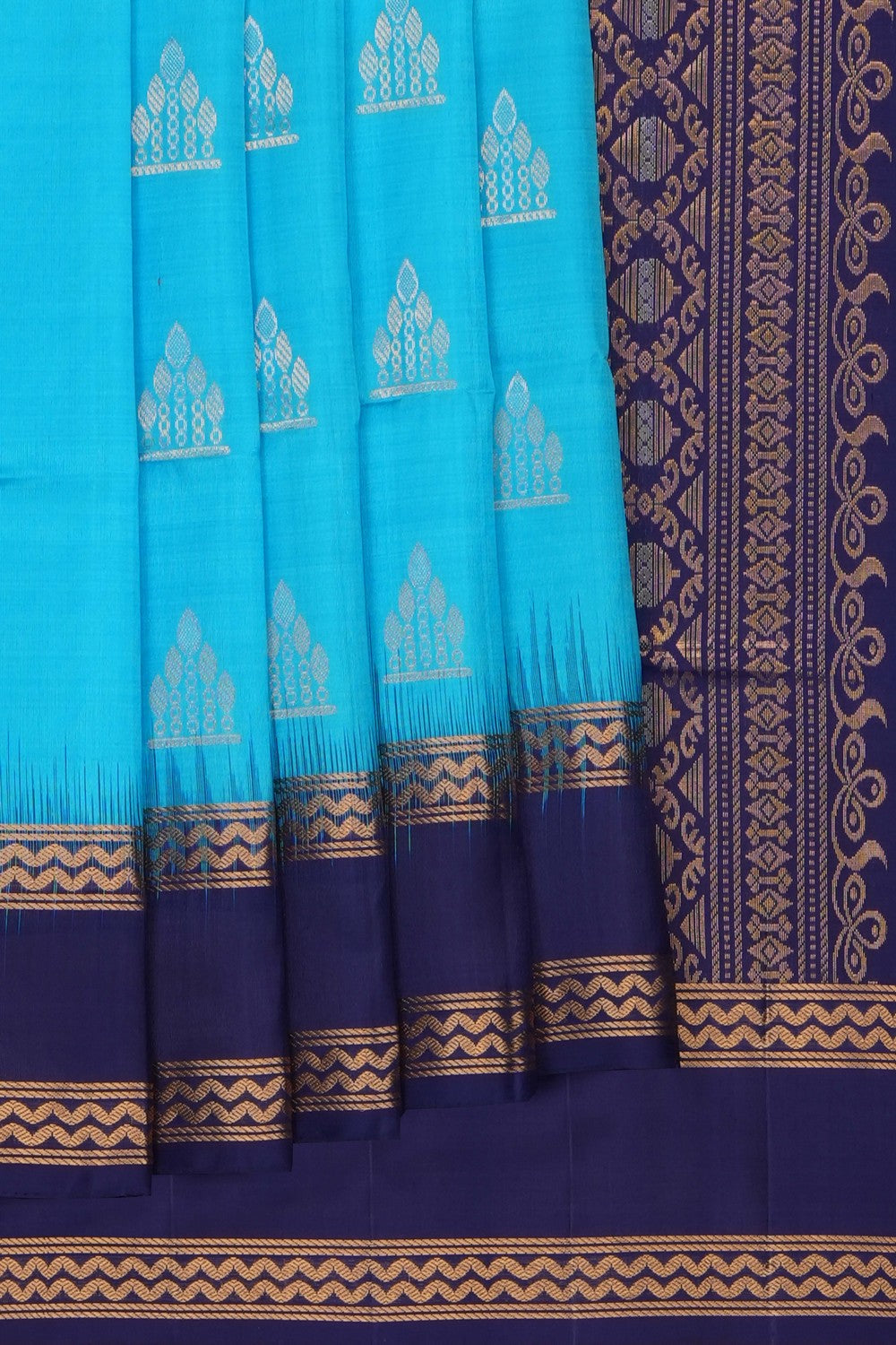 Image of Blue South Silk Saree