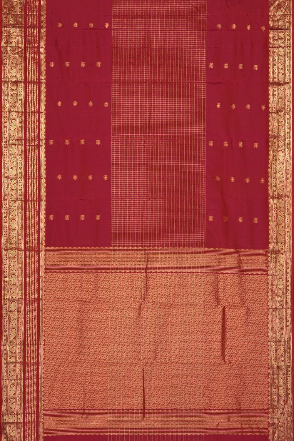 Image of Fuchsia-Pink South Silk Saree