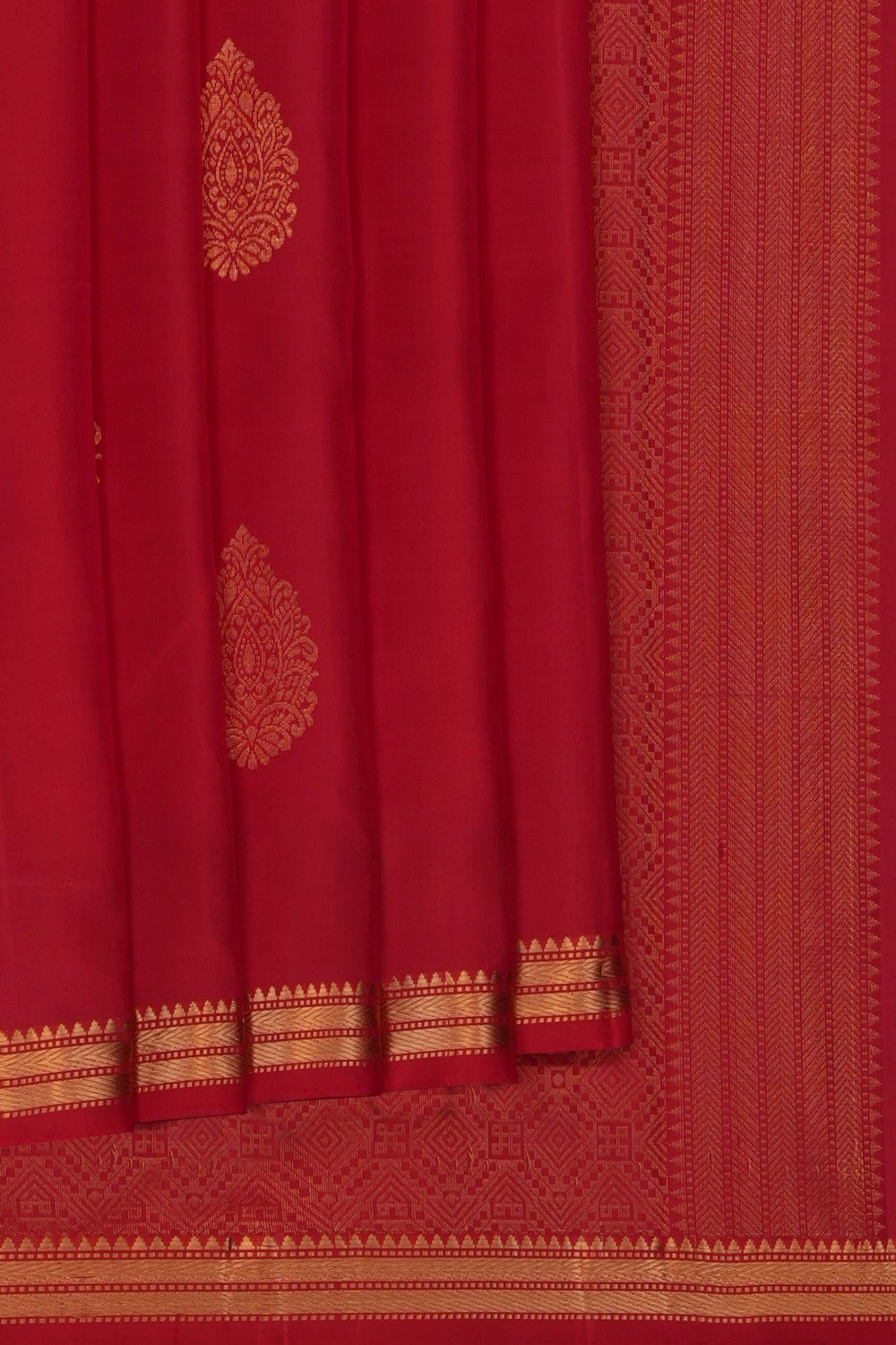 Image of Red South Silk Saree