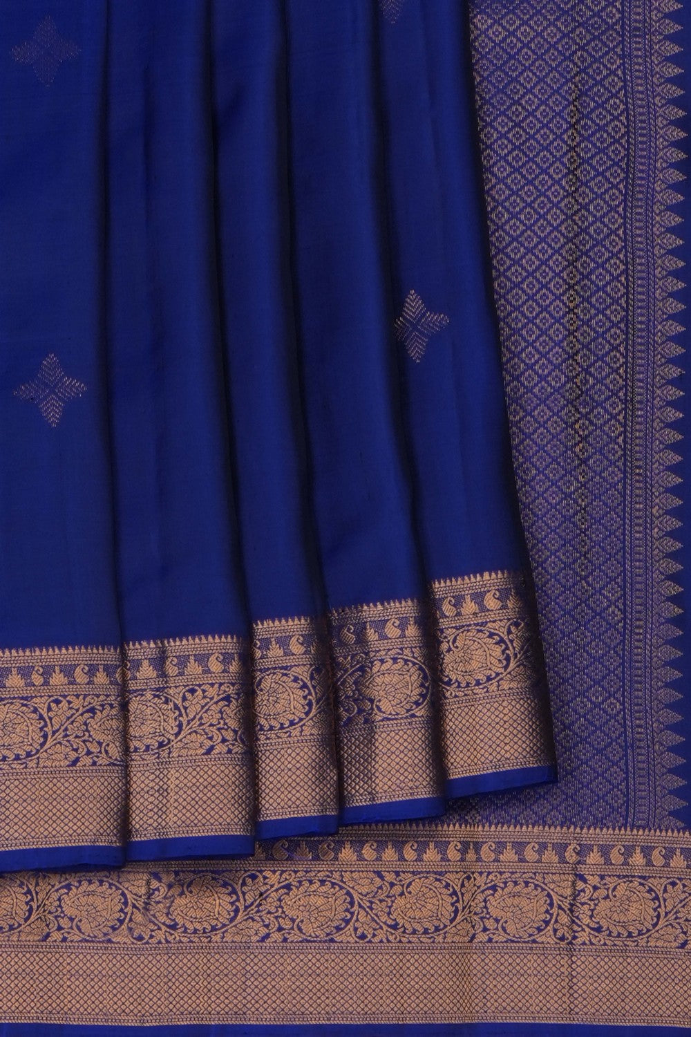 Image of Indigo Blue South Silk Saree