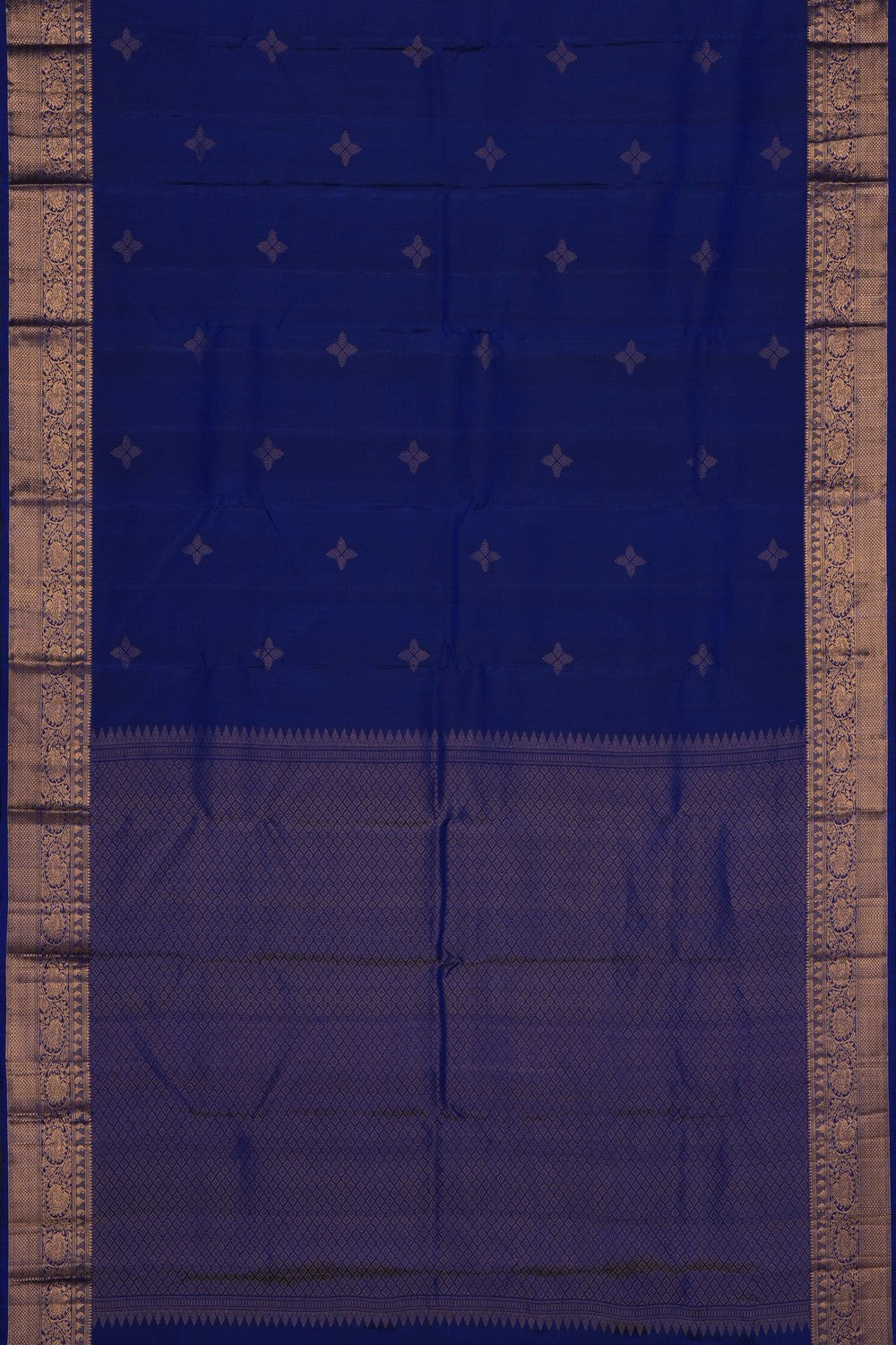 Image of Indigo Blue South Silk Saree