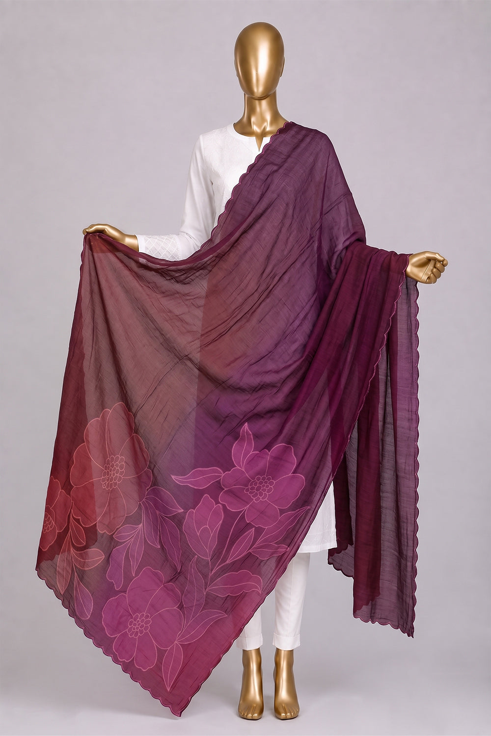 Image of Skillfully Appliquéd Onto The Dupatta