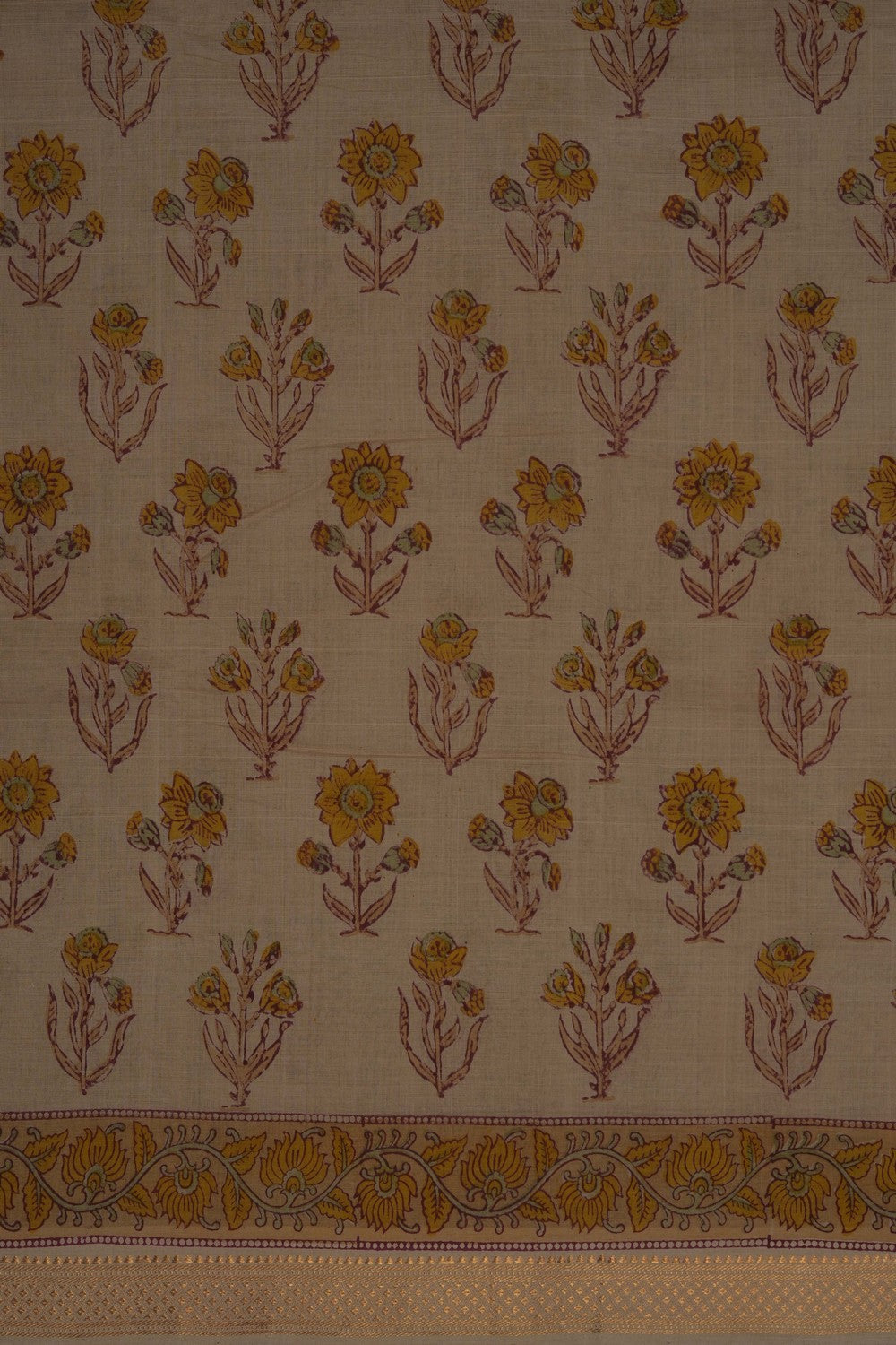 Image of Beige Mangalagiri Cotton Saree