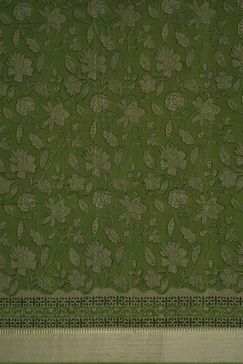 Image of Sage Green Mangalagiri Cotton Saree