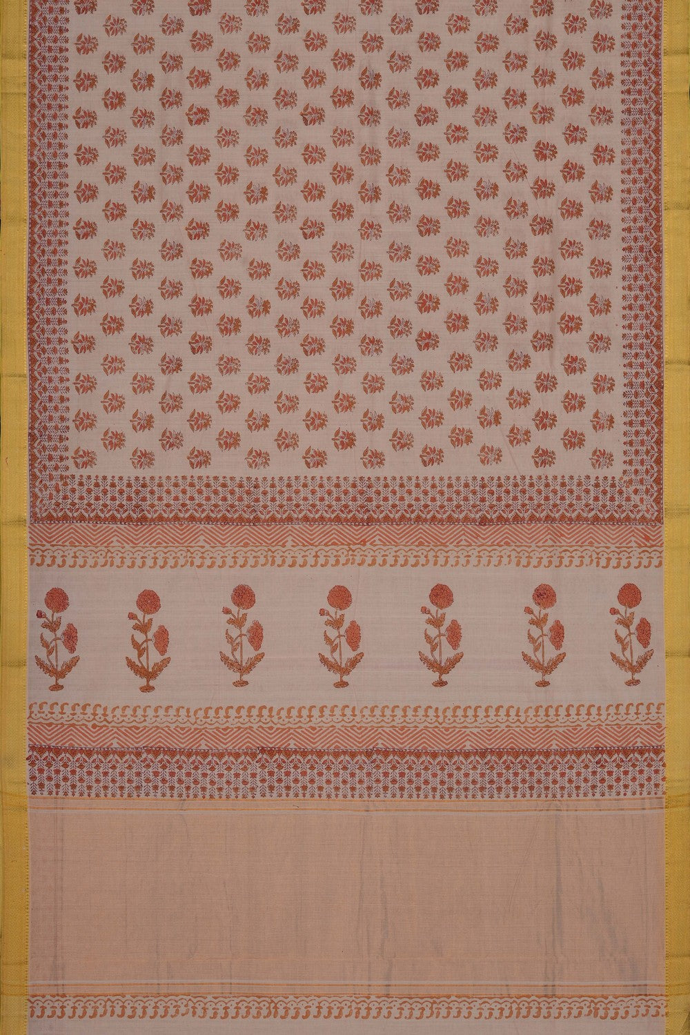 Image of Peach Mangalagiri Cotton Saree
