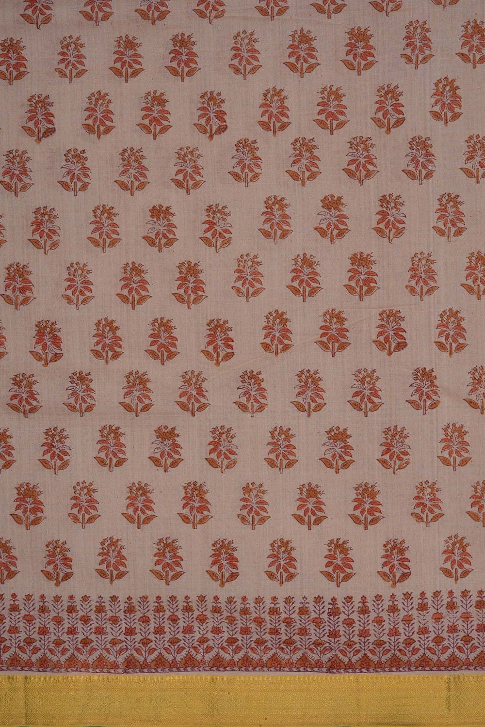 Image of Peach Mangalagiri Cotton Saree
