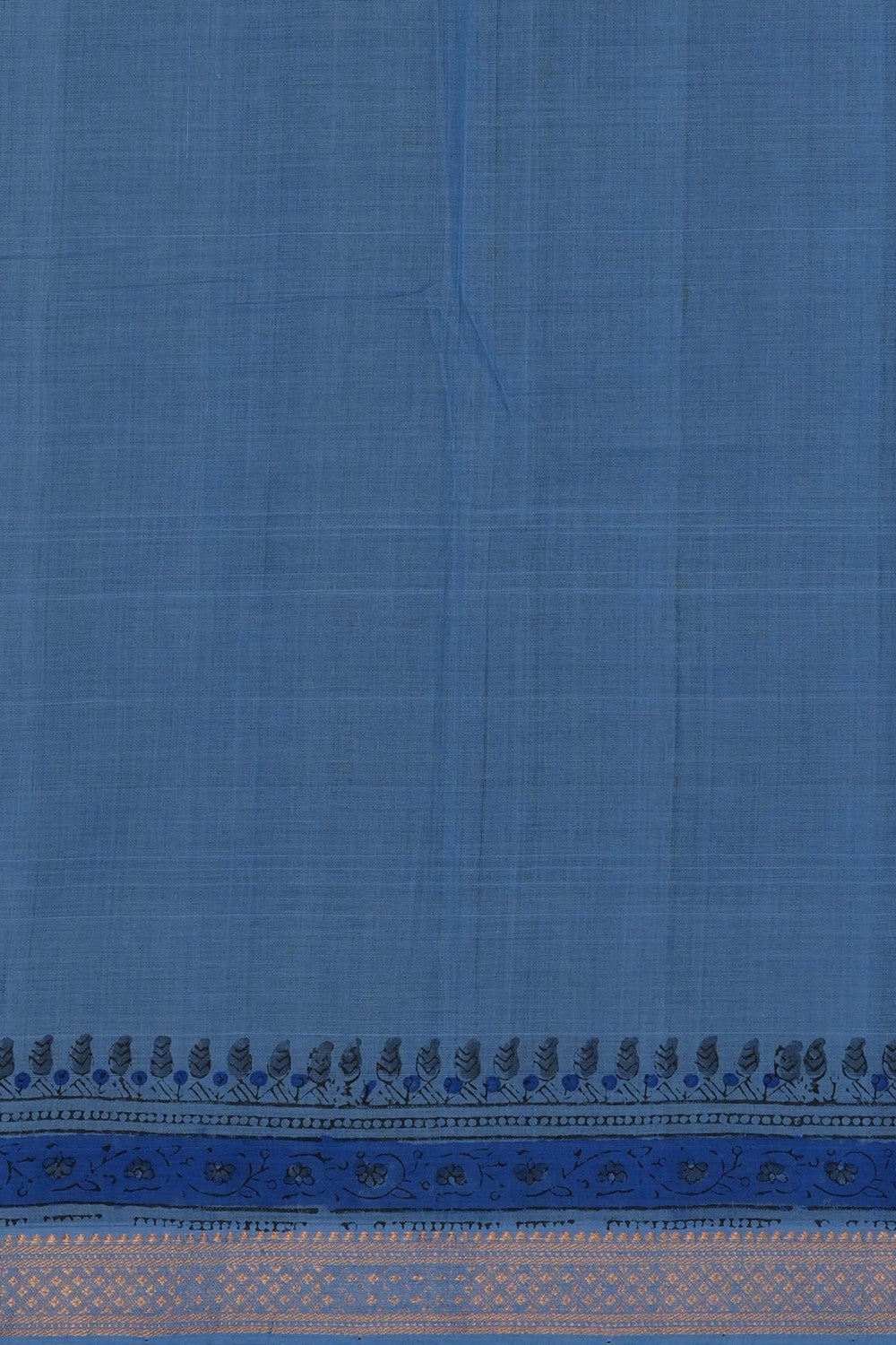 Image of Smoky Blue Mangalagiri Cotton Saree