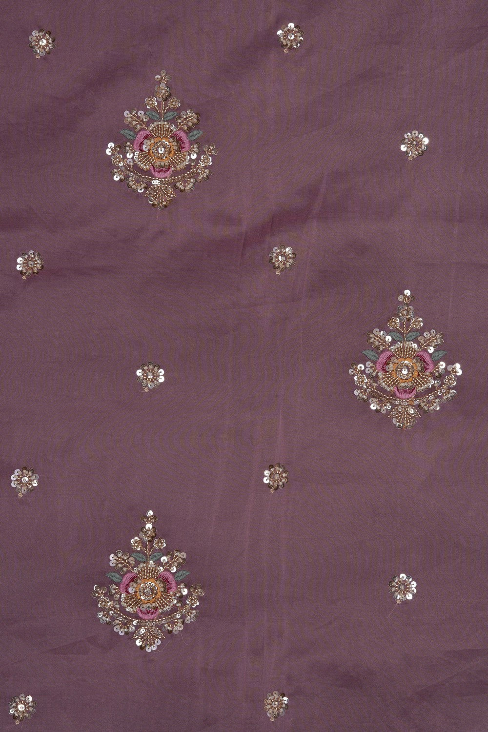 Image of Light-Pink Kora Silk Embroidery Saree