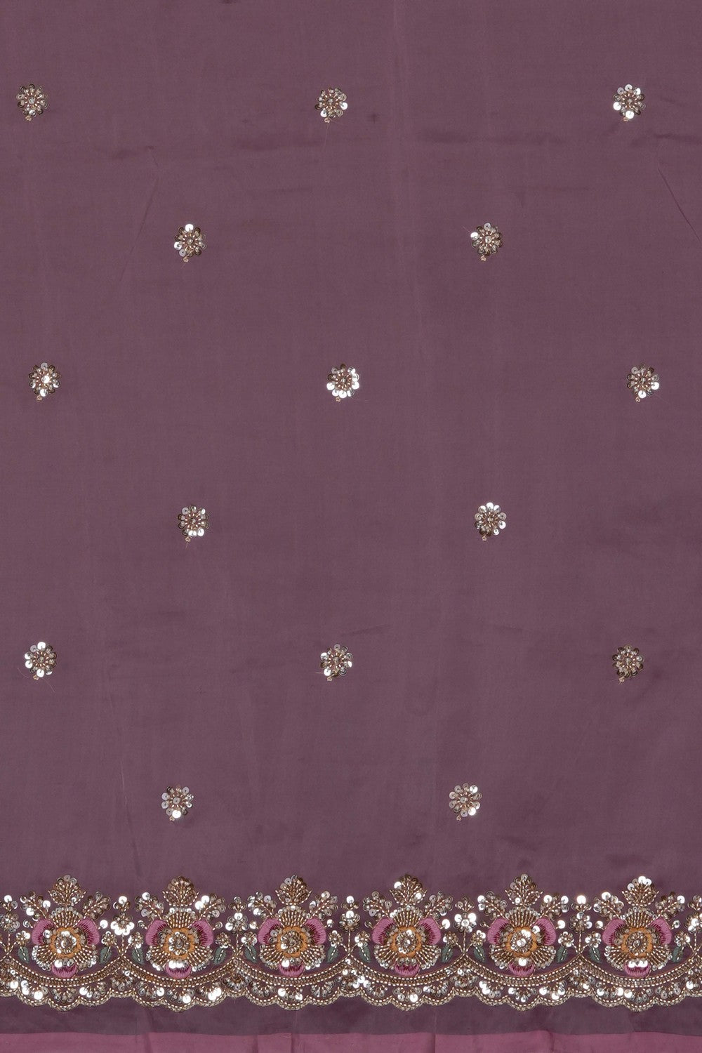 Image of Light-Pink Kora Silk Embroidery Saree
