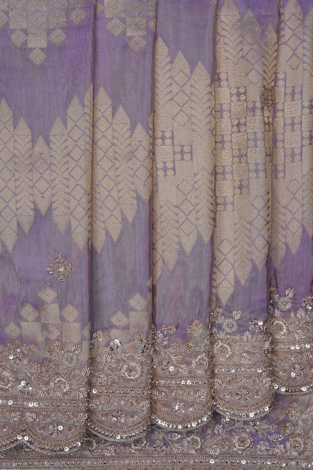 Image of Purple Embroidery Saree