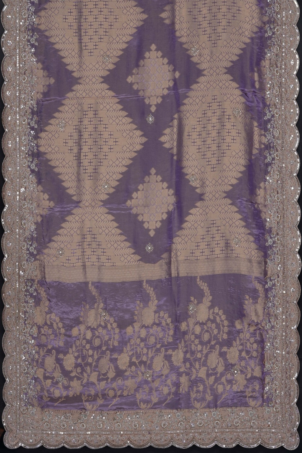 Image of Purple Embroidery Saree
