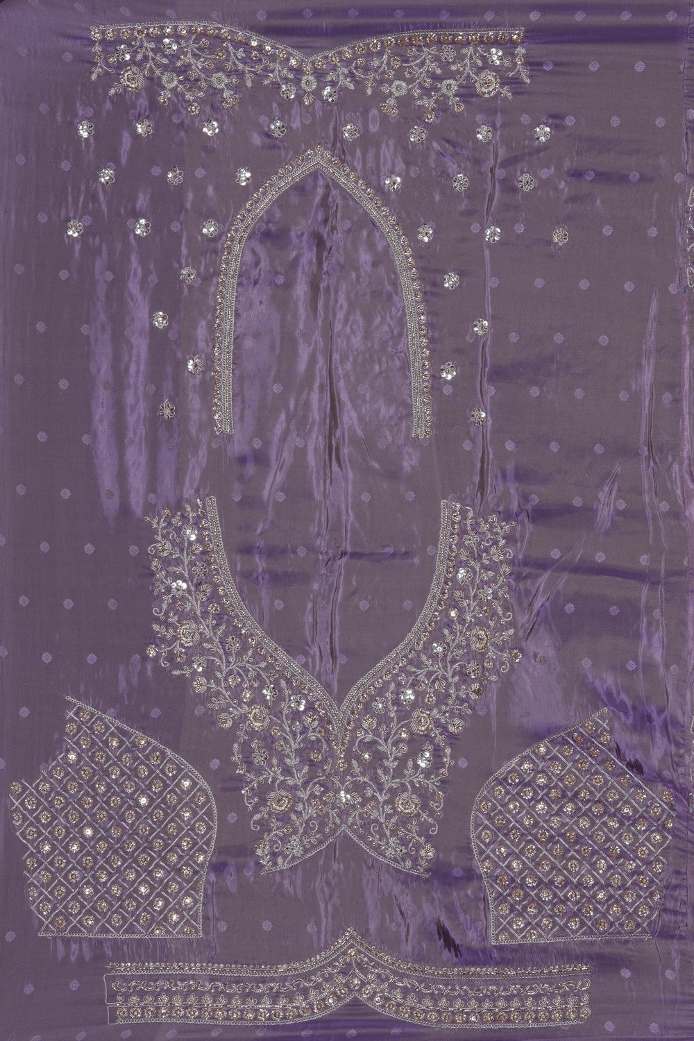 Image of Purple Embroidery Saree