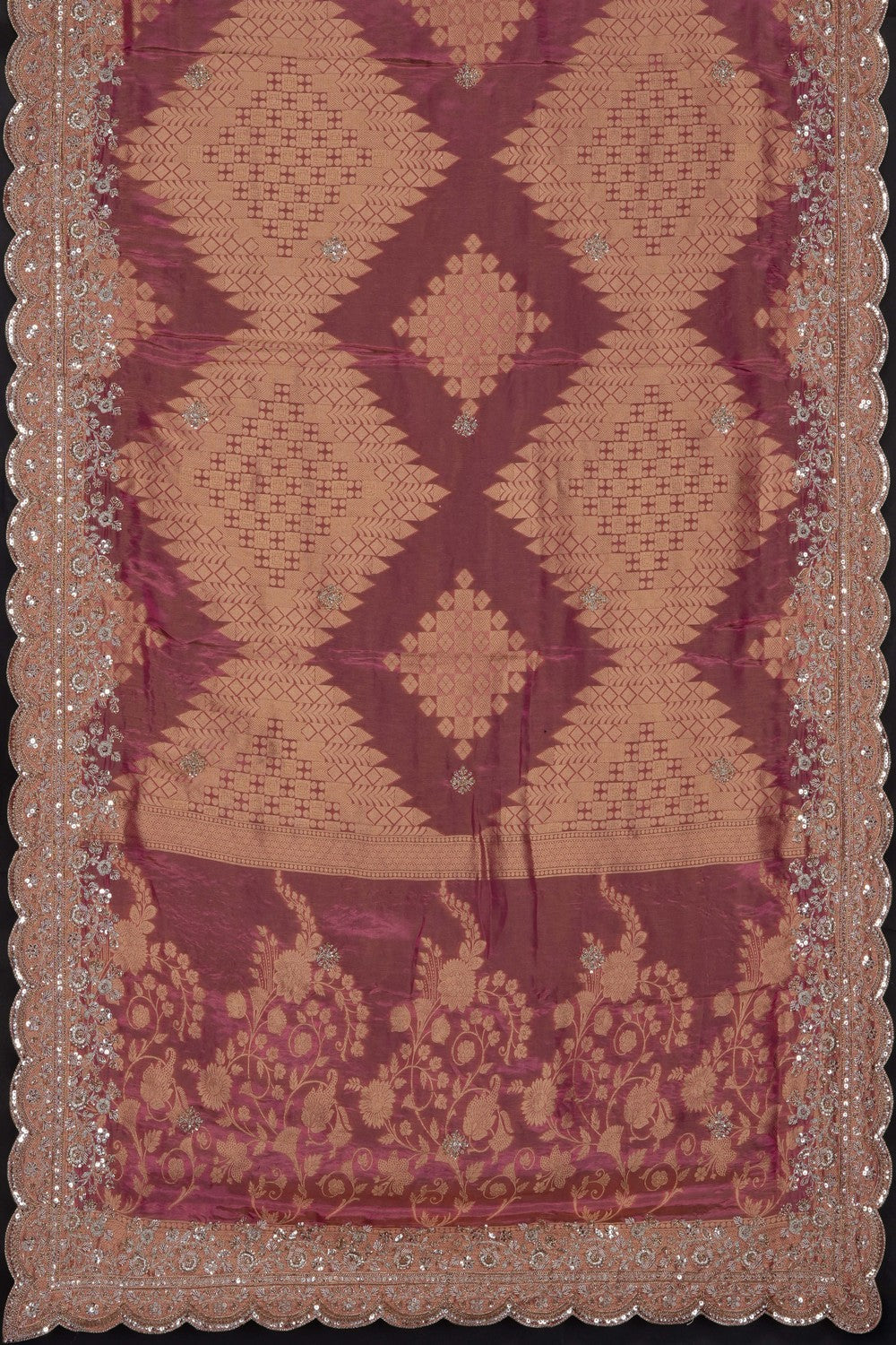 Image of Pink Embroidery Saree