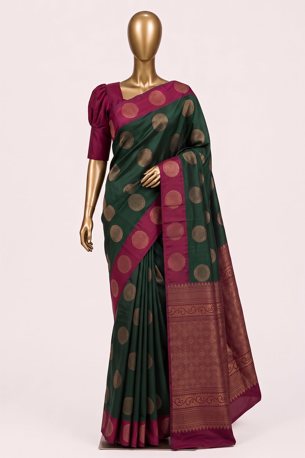 Image of Green South Silk Saree
