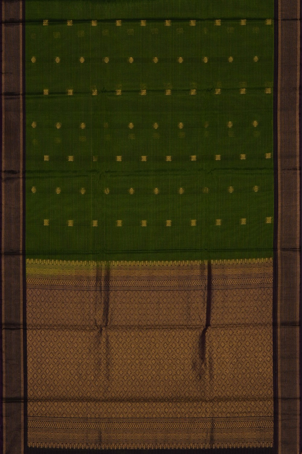 Image of Green Silk Cotton Saree