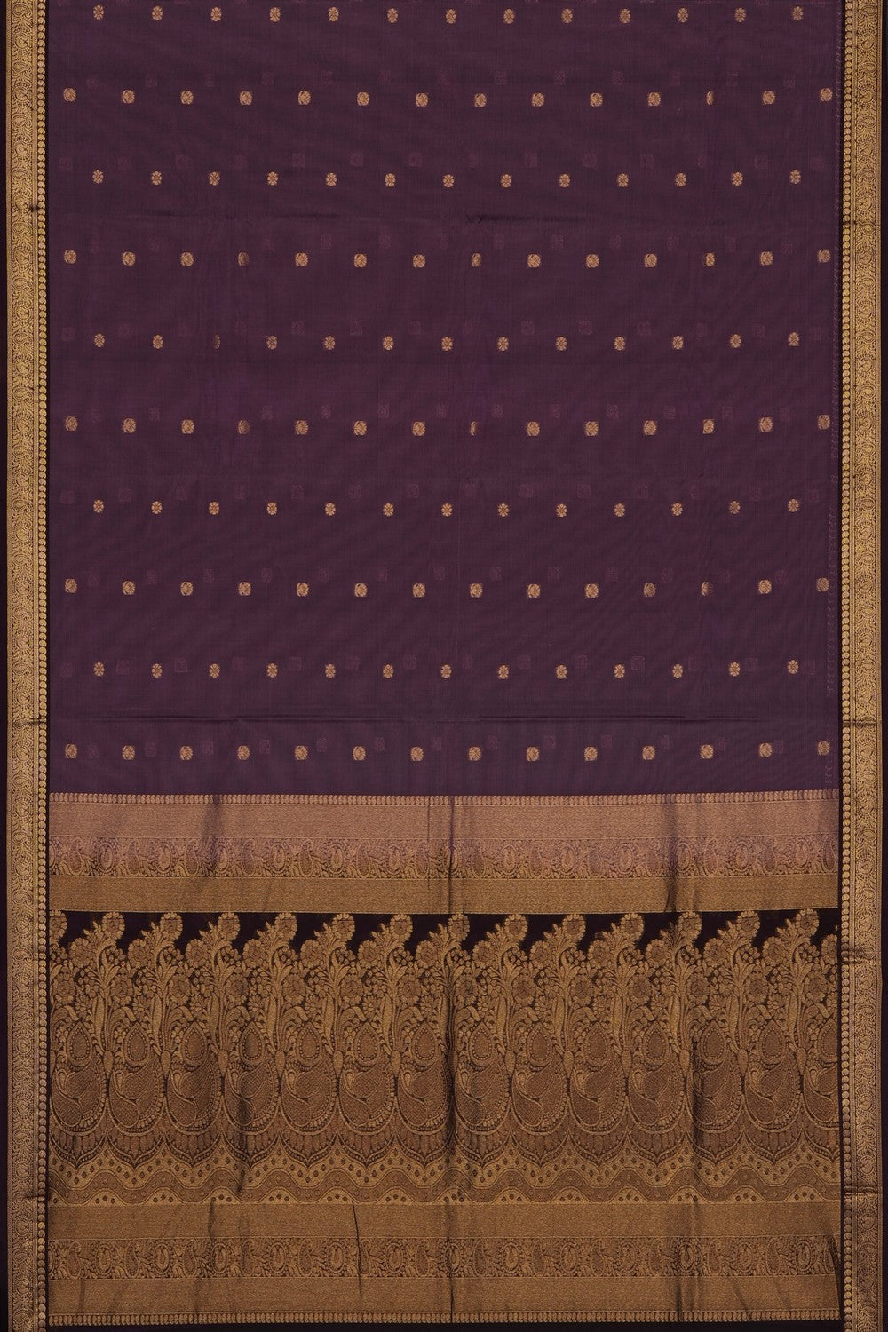 Image of Mauve Silk Cotton Saree