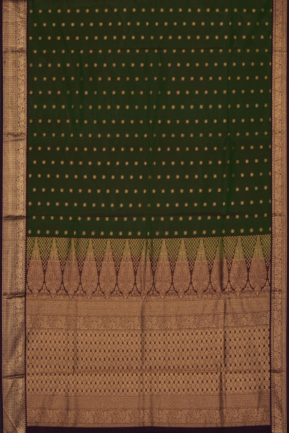 Image of Green Silk Cotton Saree