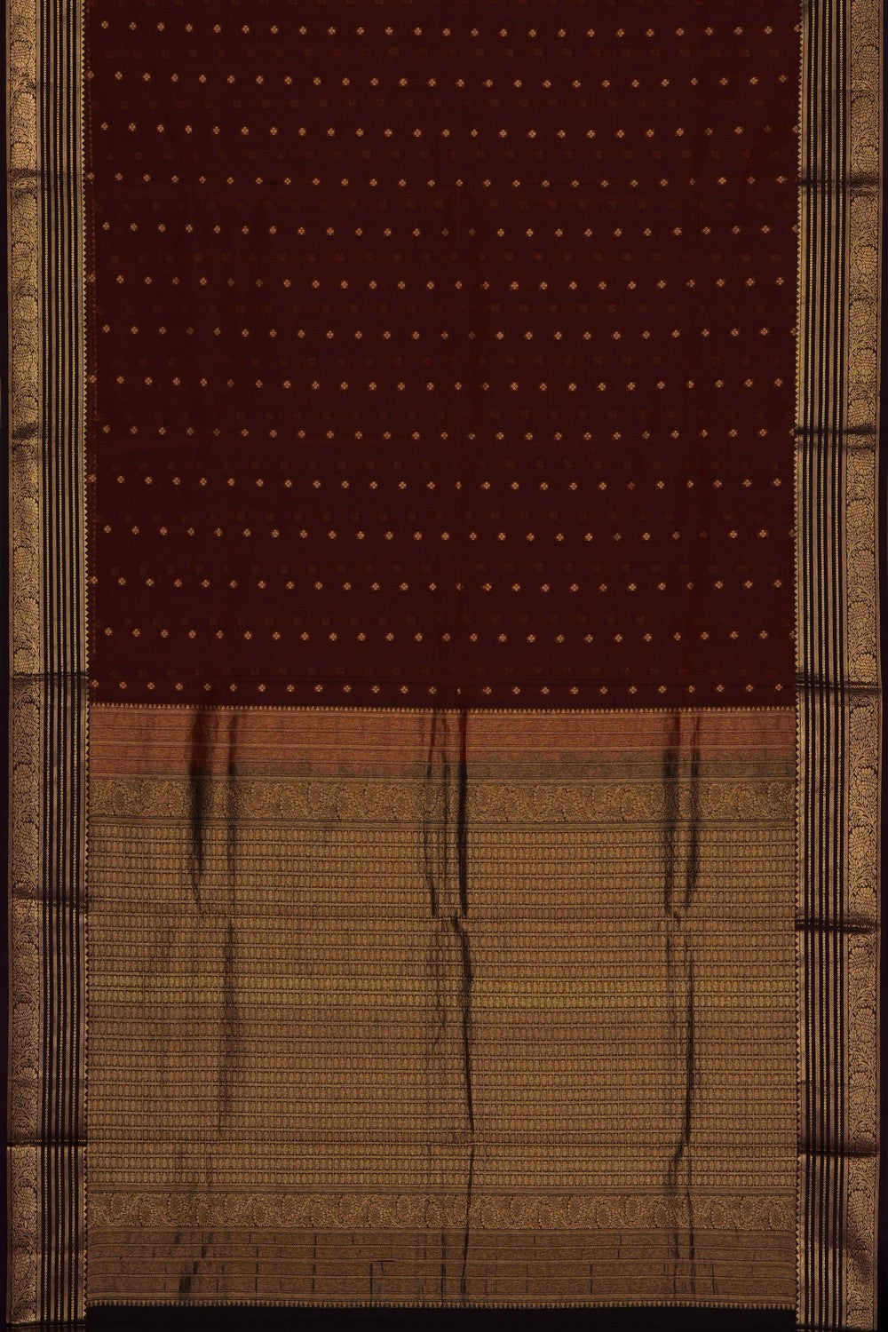 Image of Orange Silk Cotton Saree