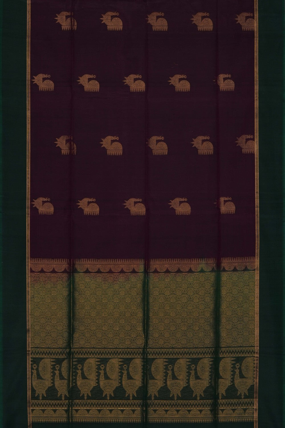 Image of Violet Silk Cotton Saree