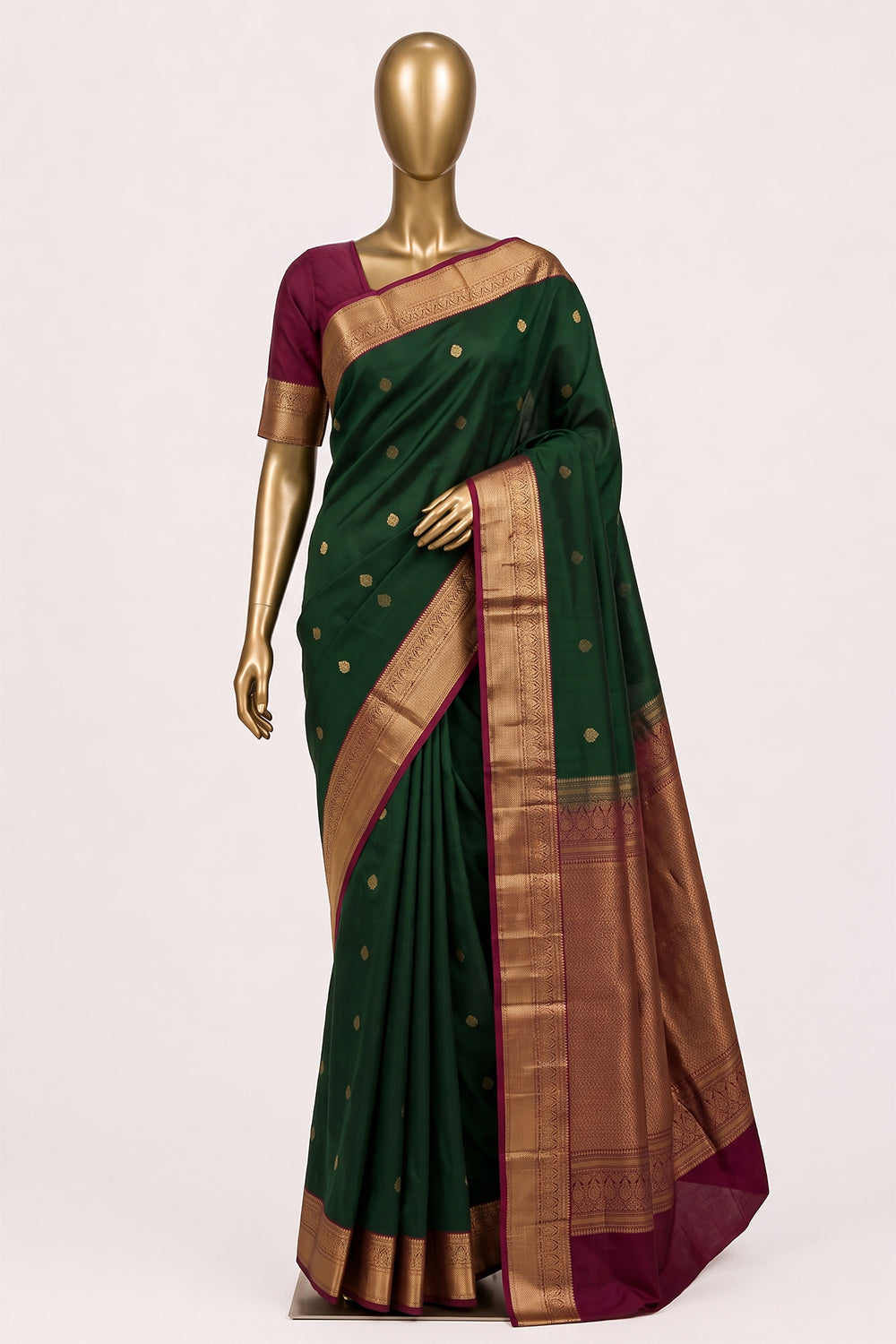 Image of Green Silk Saree