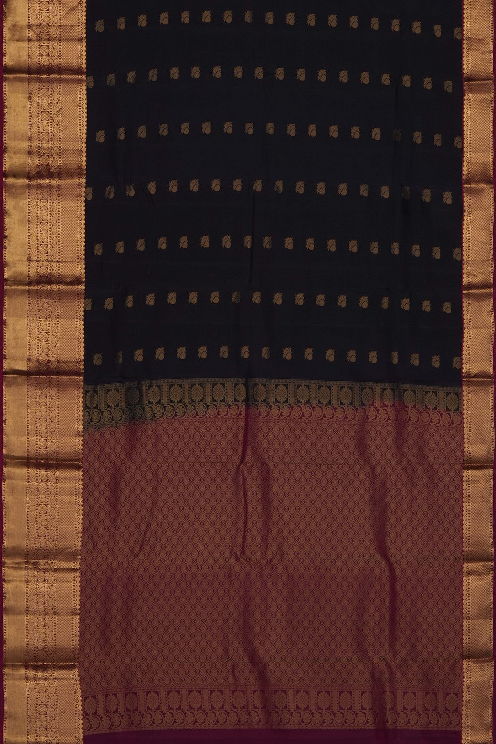 Image of Navy Blue Silk Saree