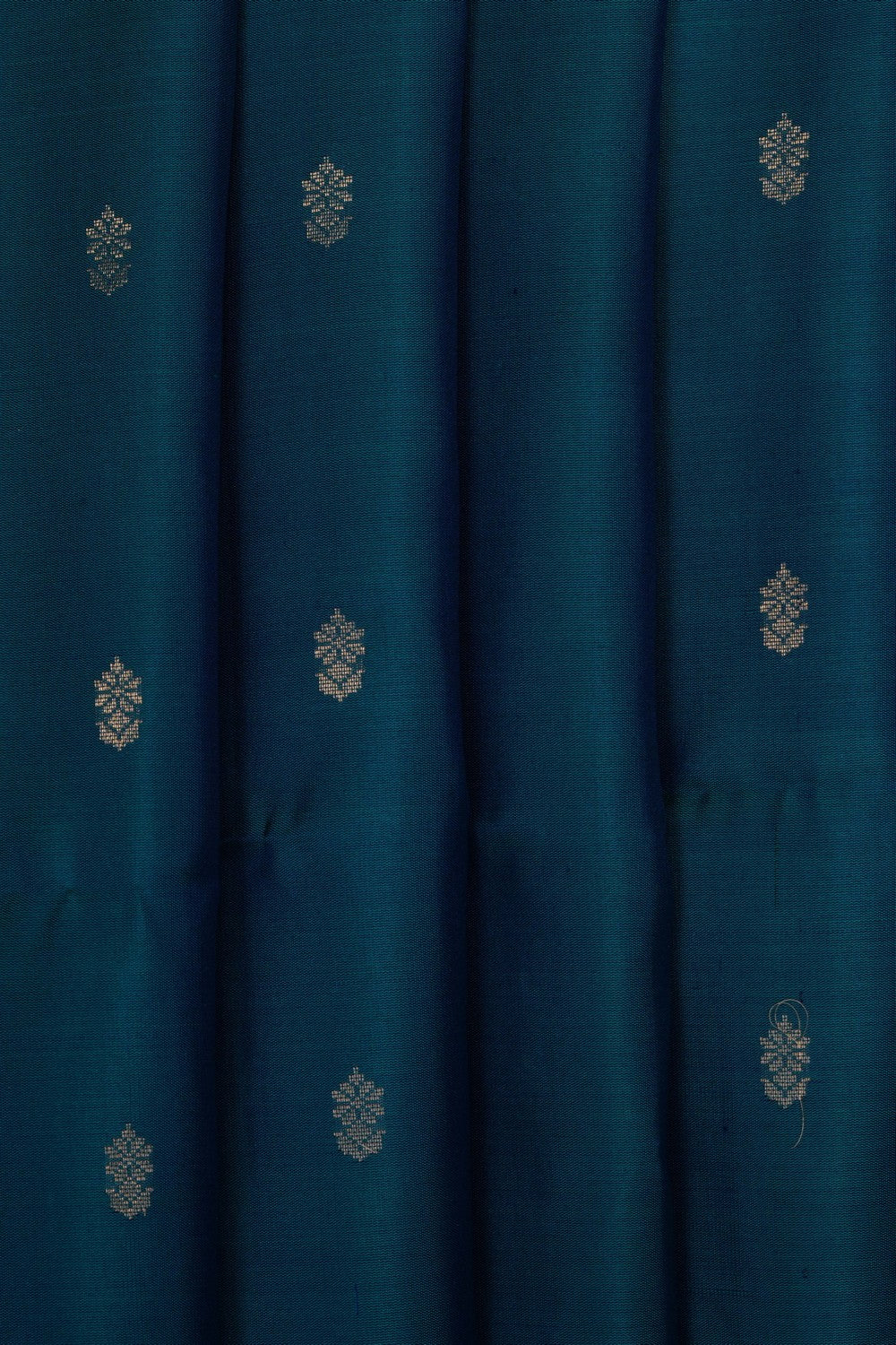 Image of Teal-Green South Silk Saree