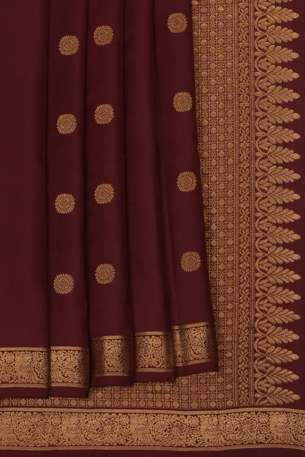 Image of Brown South Silk Saree