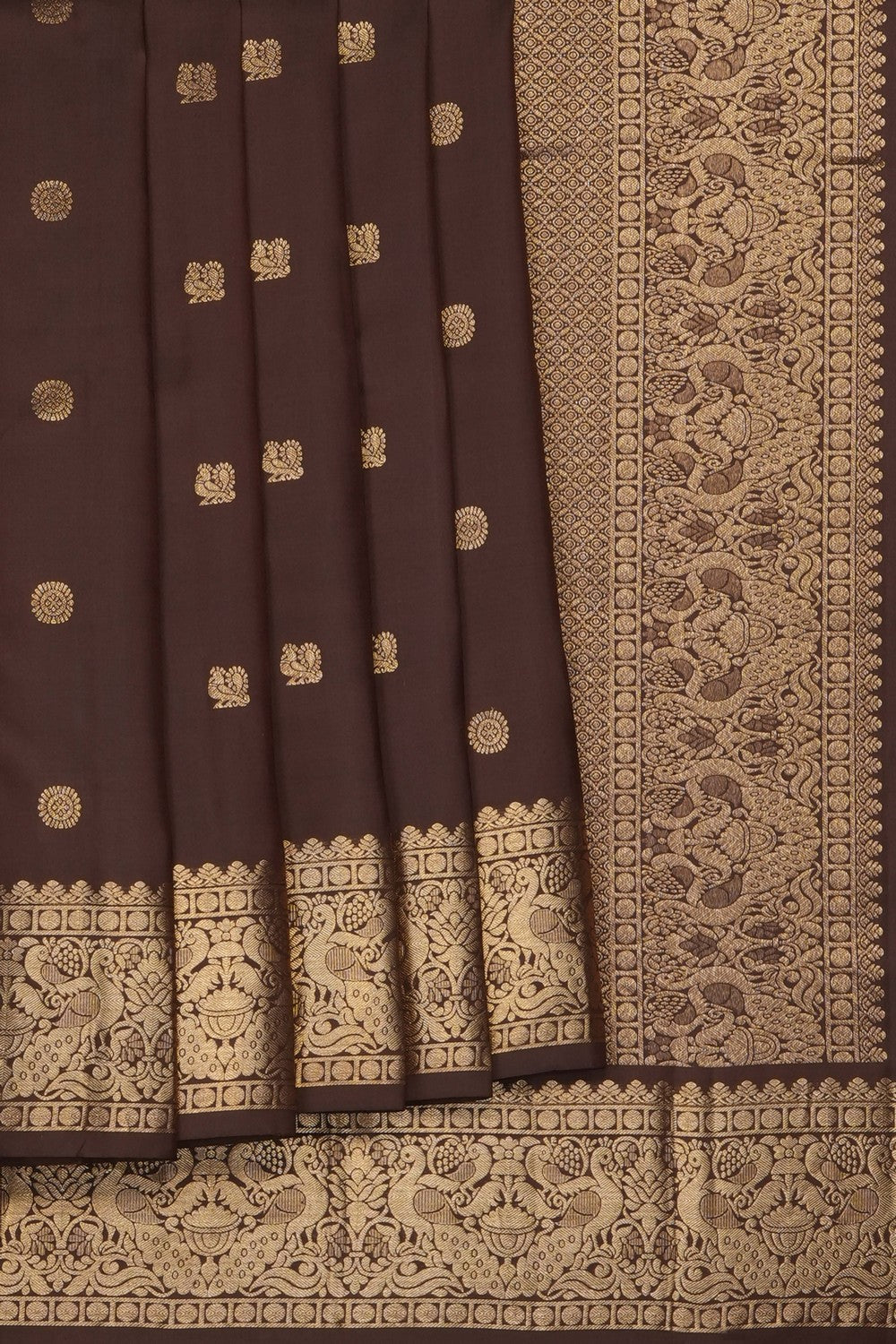 Image of Brown South Silk Saree