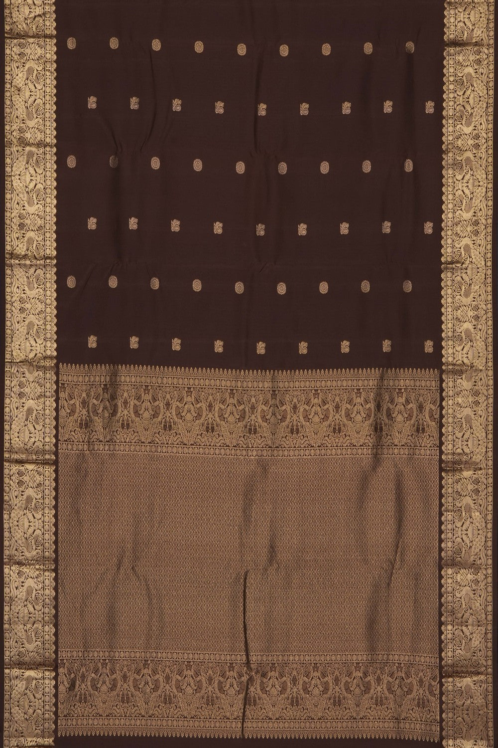 Image of Brown South Silk Saree