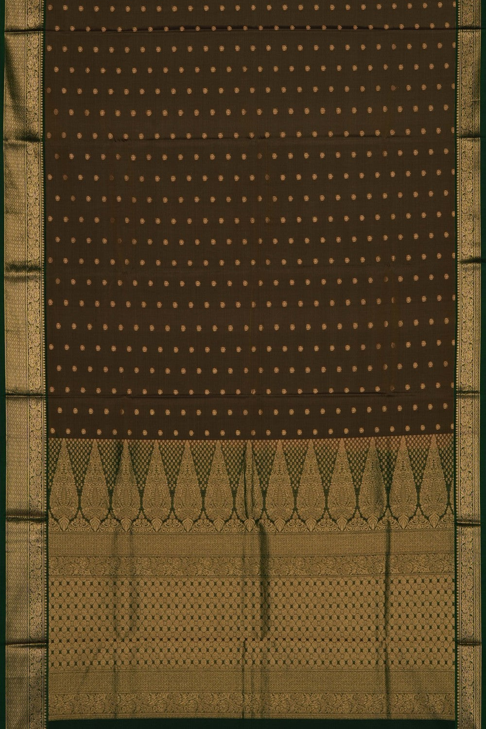 Image of Moss Green South Silk Cotton Saree