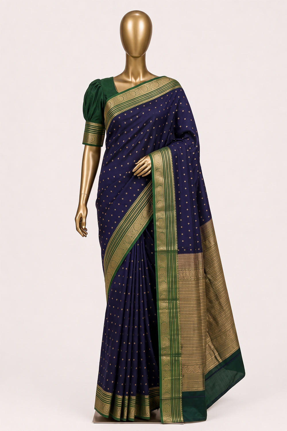 Image of Purple South Silk Cotton Saree
