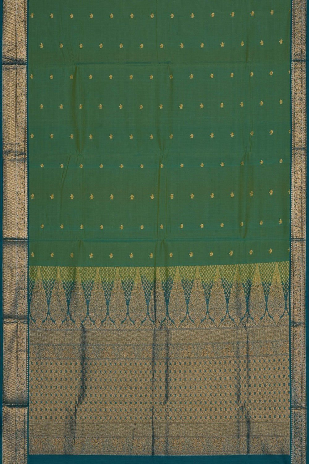 Image of Sea Green South Silk Cotton Saree