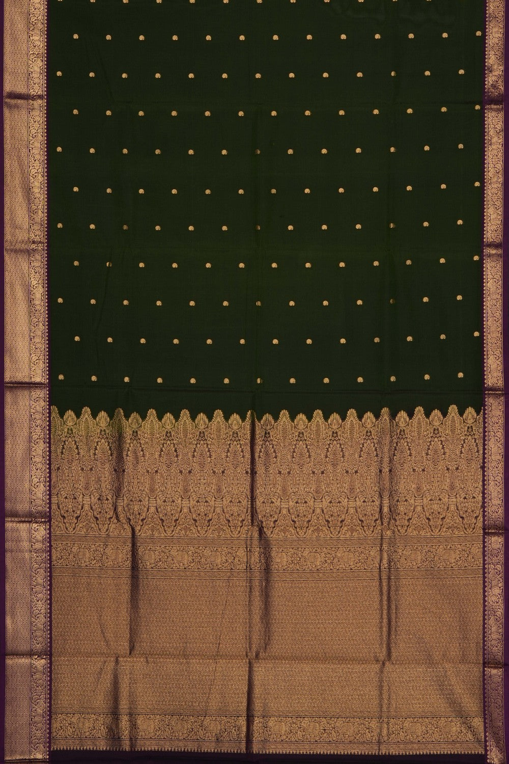 Image of Bottle Green South Silk Cotton Saree