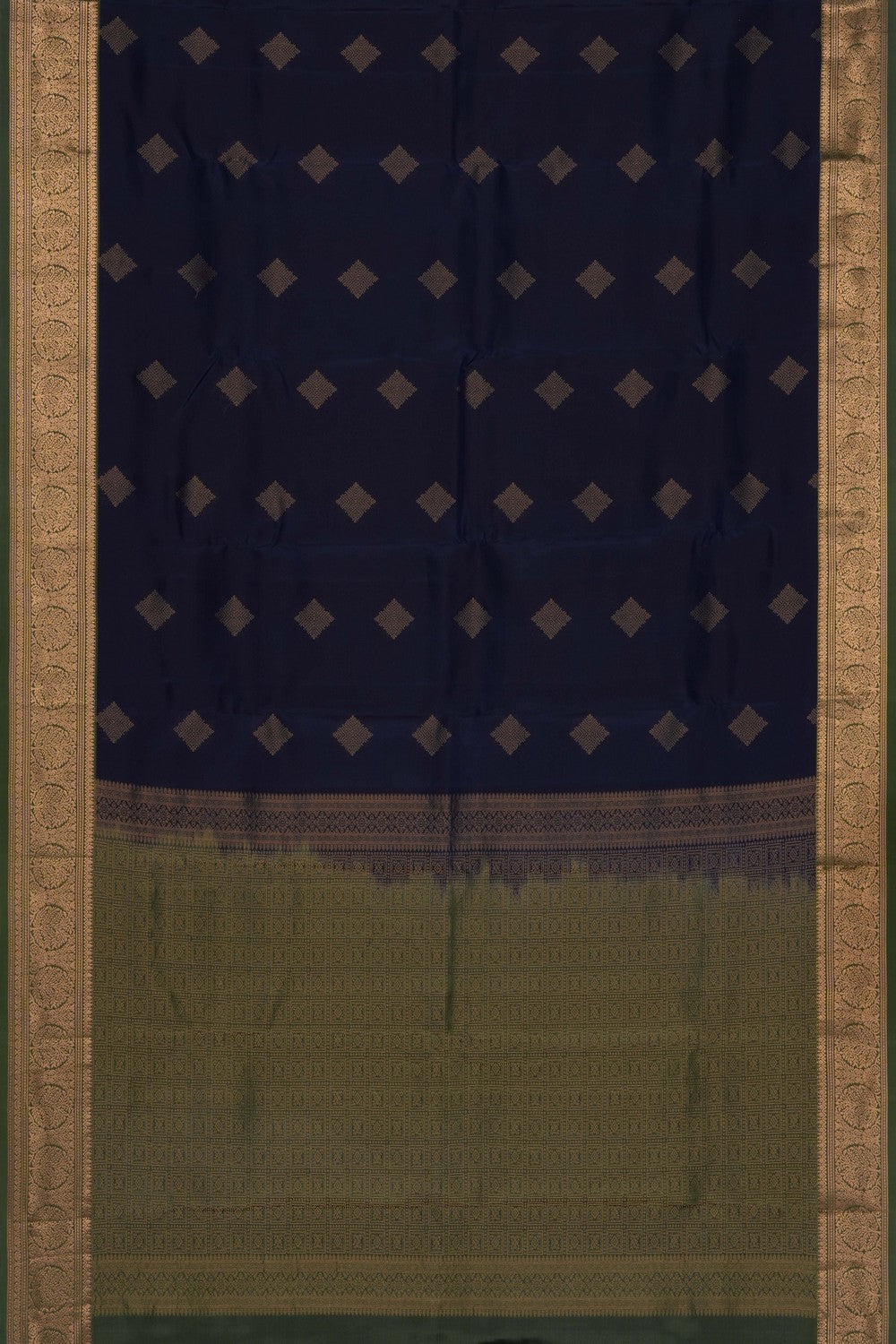 Image of Navy Blue South Silk Saree